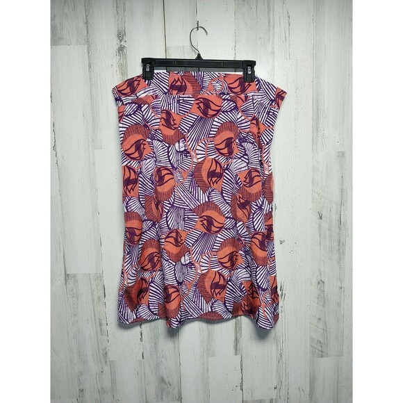 Eshakti Women’s Size 1X (18W) Purple Orange Skirt - Picture 1 of 9